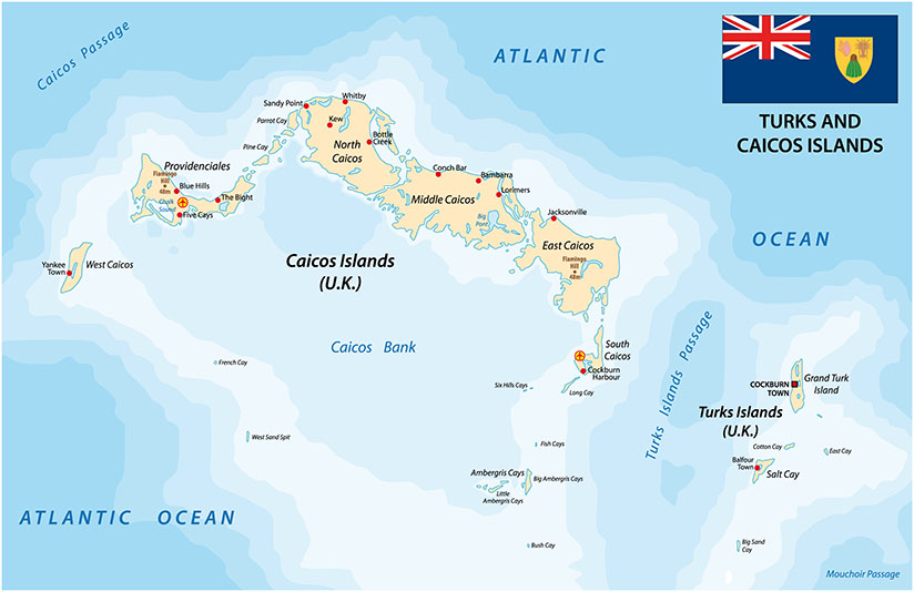 Map Turks and Caicos 1 1